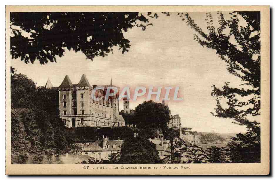 CPA Pau Le Chateau Henri IV Vue du parc