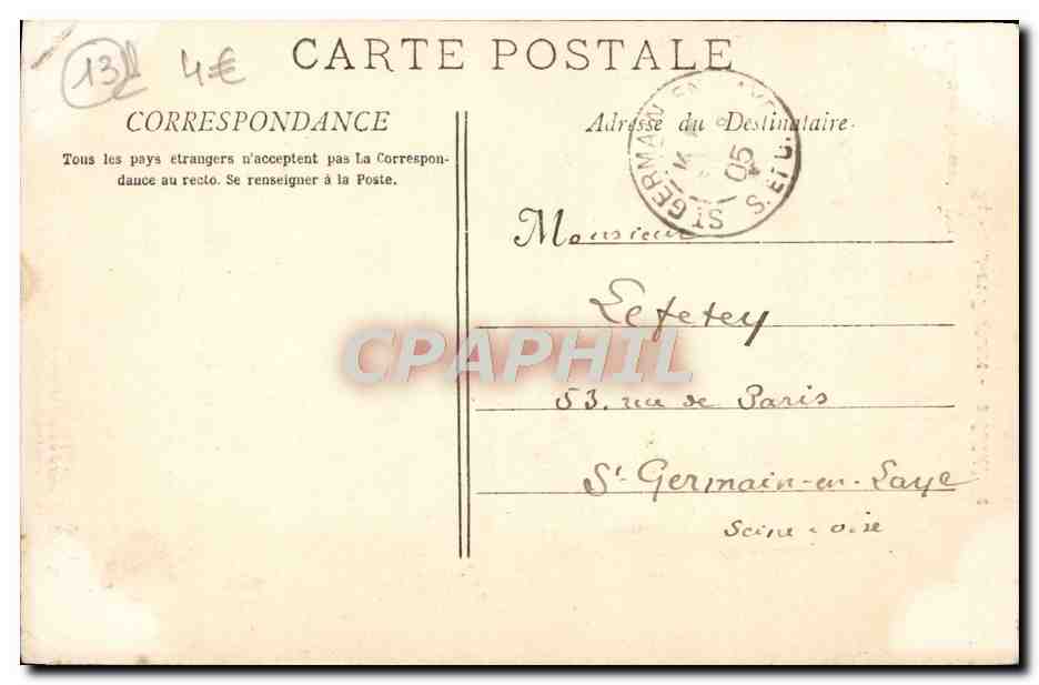 Aix-en-Provence — La Cathédrale — Collection Jaussaud, n°84 — Verso