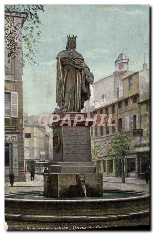 CPA Aix En Provence Statue du Roi Rene
