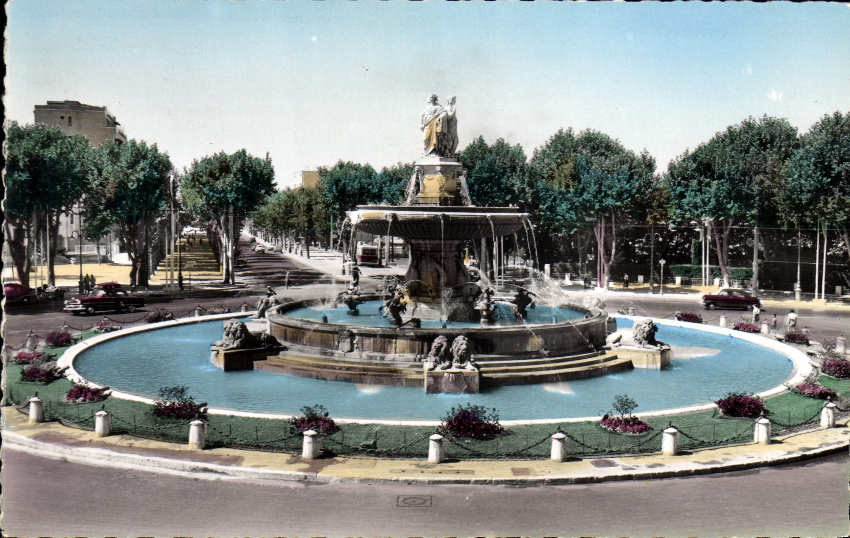 Aix-en-Provence — La Grande Fontaine sur la Rotonde (XIXe s.) — Société Éditions de France, rue Clapier
