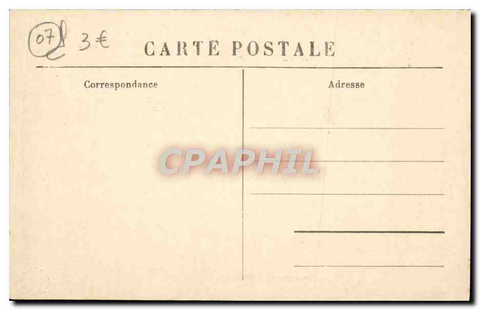 CPA Lac D'Issarles Curieux Rocher Tombant A Pic Sur Le Lac — Back