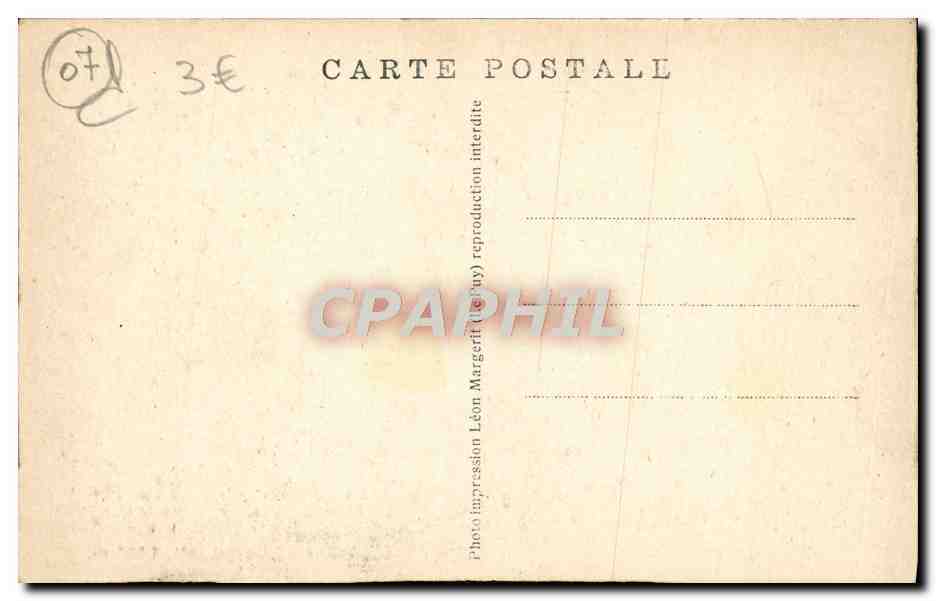CPA Mont Gerbier Des Joncs Vue Aerienne Source de la Loire ASpect le plus abrupt vu des Boutieres — Rückseite
