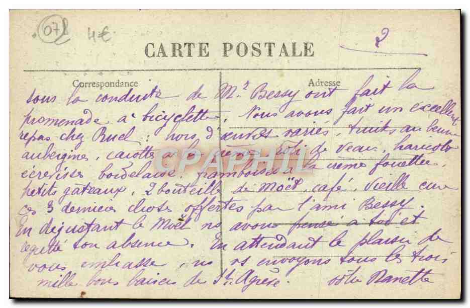 CPA Le Mont Gerbier Des Joncs Le chalet Hotel du TCF et la ferme de Loire  — Rückseite