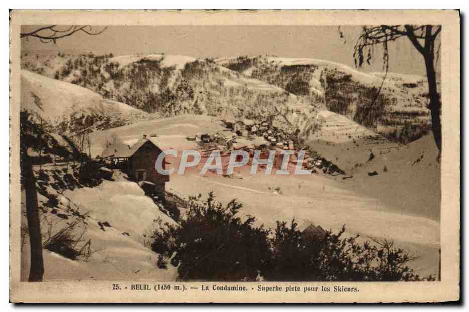 CPA Beuil La Condamine Superbe Piste Pour Les Skieurs