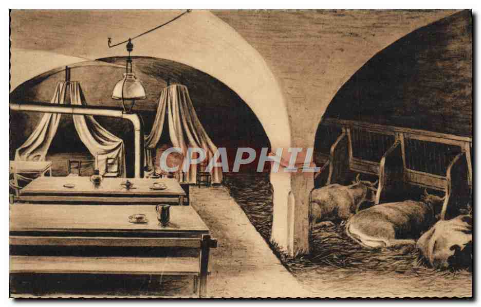 Intérieur d'une habitation du Haut Queyras — Dauphiné — éditeur Dauphinois Payages
