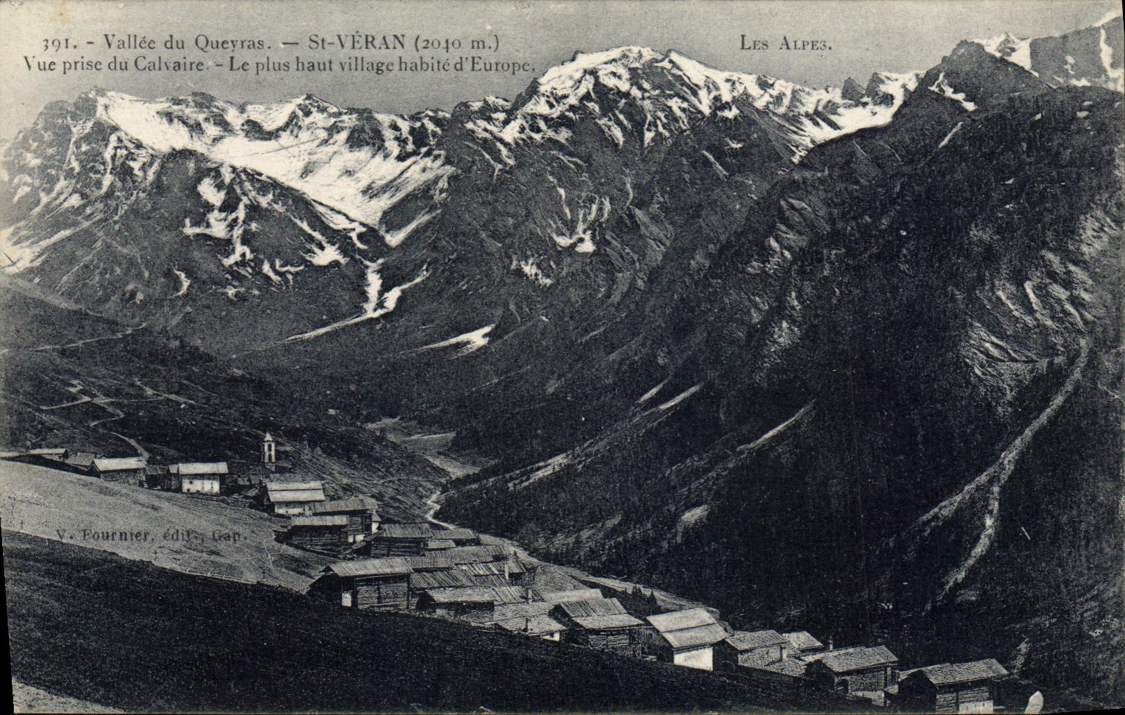 Vallée du Queyras — St-Véran (2040 m.) — Le plus haut village d'Europe — V. Pournier, éditeur, Gap
