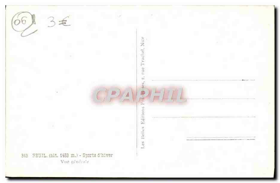 CPM Beuil Sports D'Hiver Vue Generale — Back