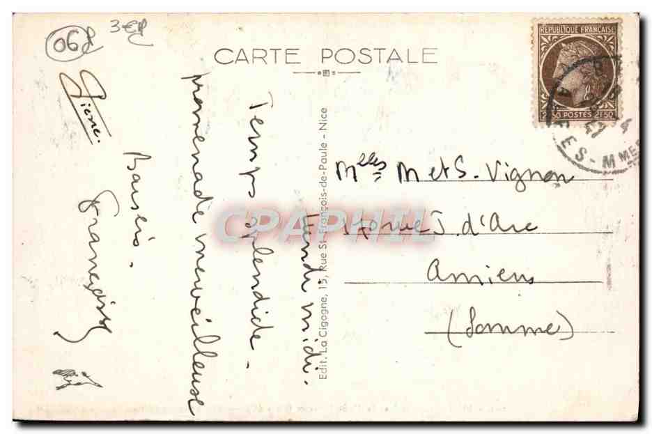CPA Beuil Et Le Mont Mounier Vue Prise Du Cians — Rückseite