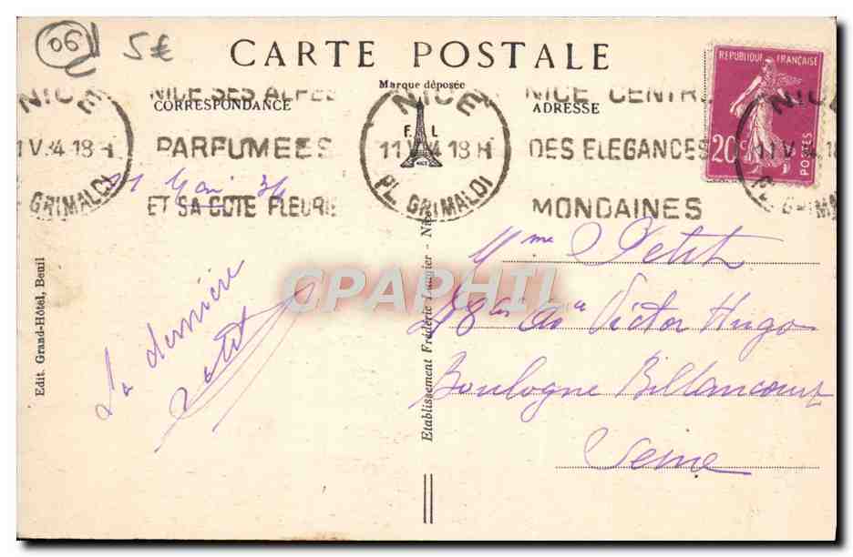 CPA Beuil Vue Generale au Debouche de la Vallee du Cians — Rückseite