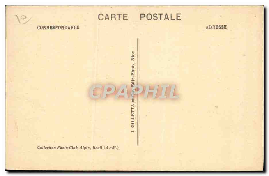 CPA Beuil Vue Generale et le Mont Monnier — Rückseite