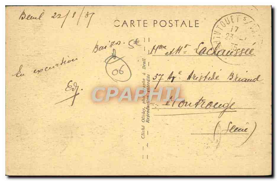 CPA Beuil Station Estivale et Hivernale — Verso