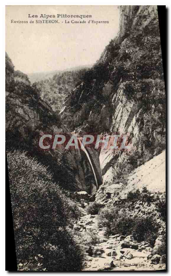 CPA Environs de Sisteron La cascade d'Esparron