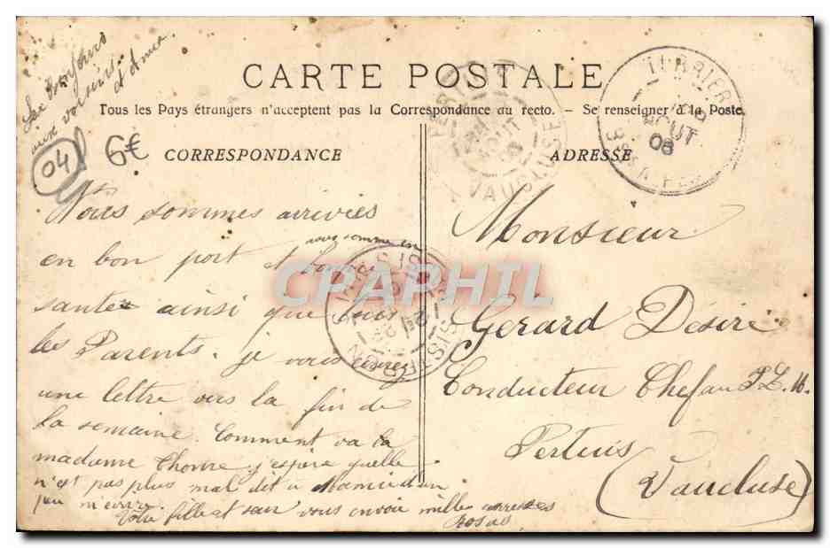 CPA Sisteron Porte du Dauphine — Rückseite