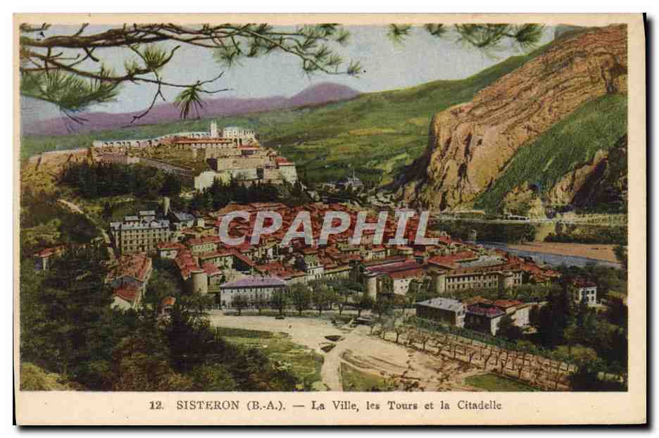 Sisteron (B.A.) — La Ville, les Tours et la Citadelle — A. Mollaret, Grenoble