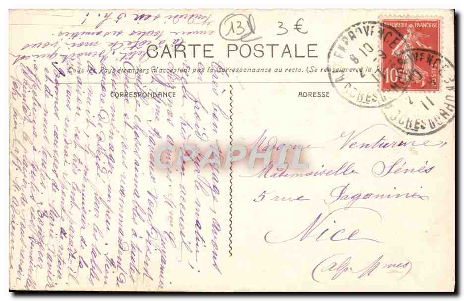 Aix-en-Provence — Cloître du XIe siècle (Antiquités Romaine) — Aucune phot. Marseille, n°831 — Rückseite