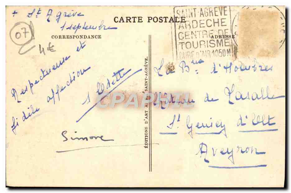 CPA Saint Agreve Station estivale Renommee Les bois de Ribes et Lacour — Reverso