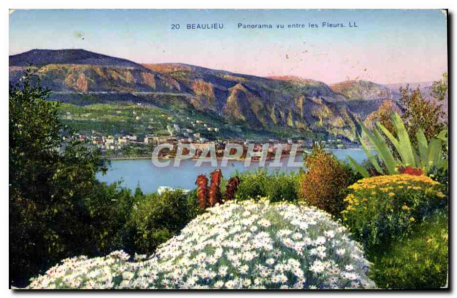 CPA Beaulieu Panorama Vu Entre Les Fleurs