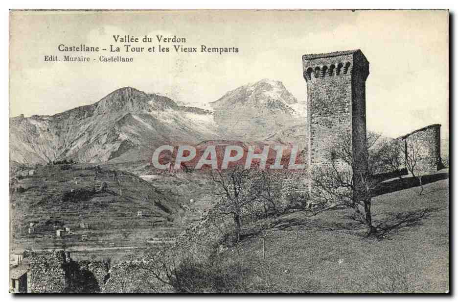 Tal des Verdon - Die Turm und die alten Mauern — Edit. Muraire - Castellane