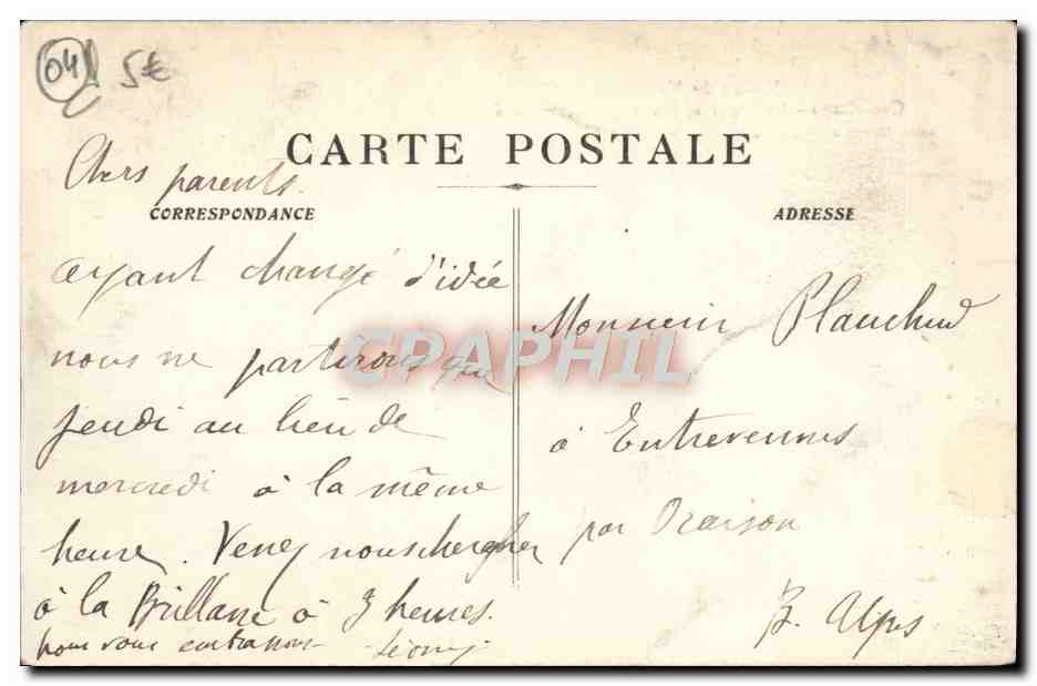 Tal des Verdon - Die Turm und die alten Mauern — Edit. Muraire - Castellane — Rückseite