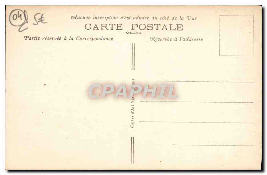 CPA Vallee du Verdon Castellane Station Estivale Les Remparts — Rückseite