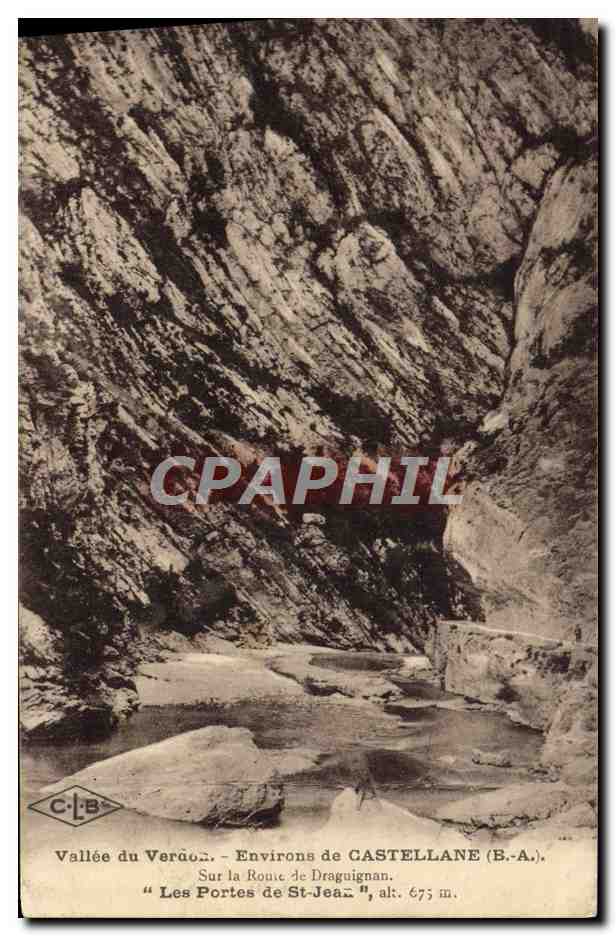 Vallée du Verdon — Environs de Castellane (B.-A.) — Les Portes de St-Jean, ak. 675 m. — C. Lardier