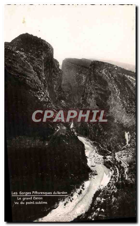 Les Gorges Pittoresques du Verdon — Le grand Canon vu du point sublime — Tardy & Barthémy, éditeur