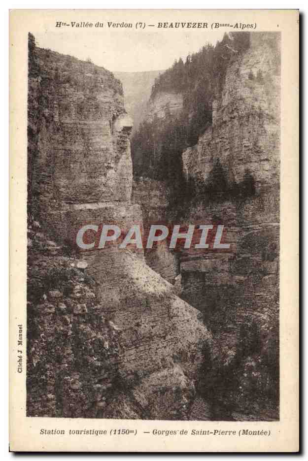 CPA Haute Vallee du Verdon Beauvezer Station Touristique Gorges de Saint Pierre