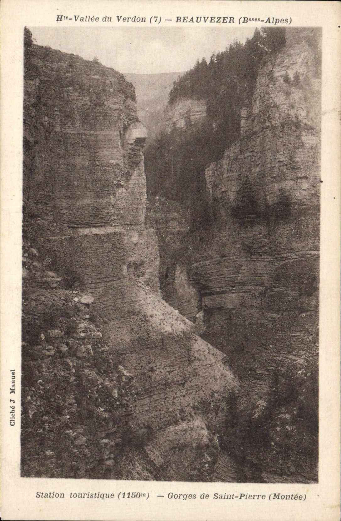 Gorges de Saint-Pierre — Beauvezer (Alpes-de-Haute-Provence) — Cliché J. Manuel