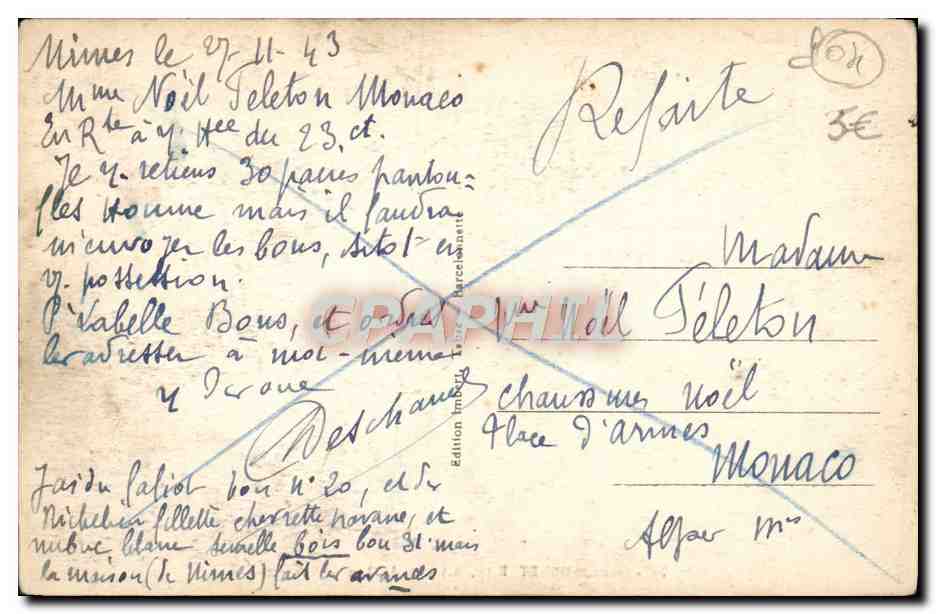 CPA Barcelonnette Vue Generale — Rückseite