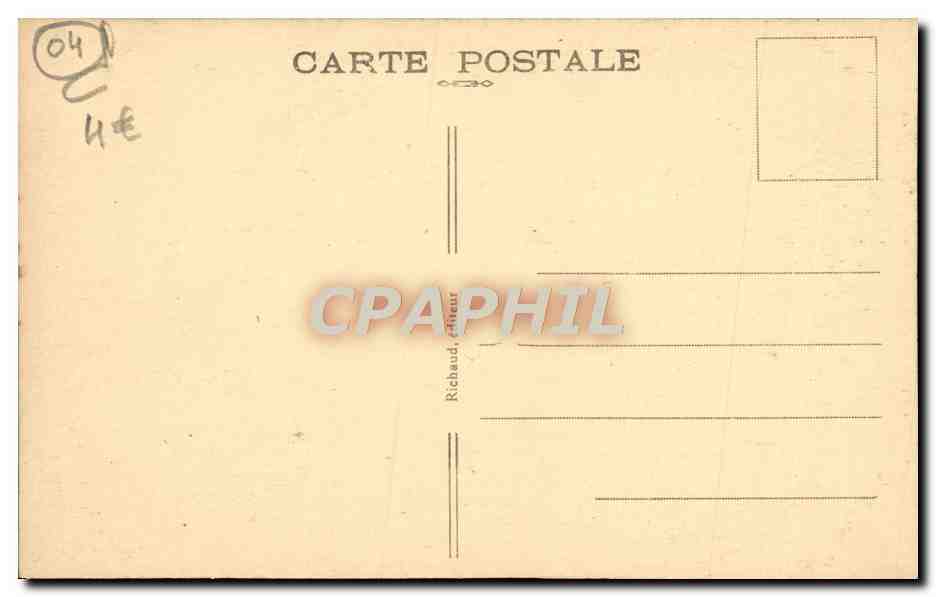 CPA Environs de Barcelonnette Gorges du Palluel la Roche Suspendue — Rückseite