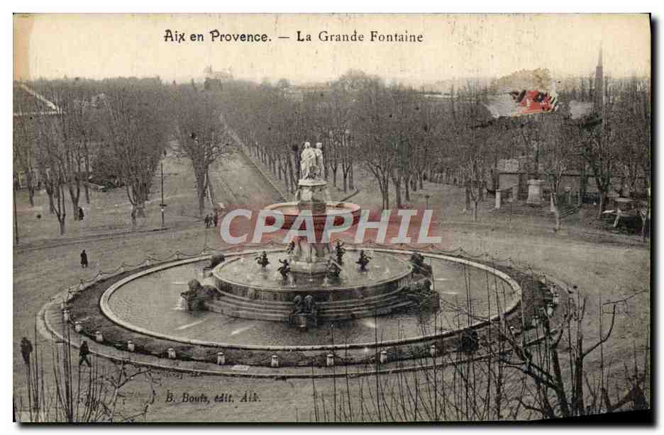 Aix en Provence — La Grande Fontaine — B. Bouits, édit. Aix