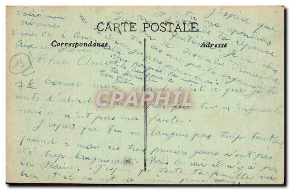 Aix en Provence — La Grande Fontaine — B. Bouits, édit. Aix — Verso
