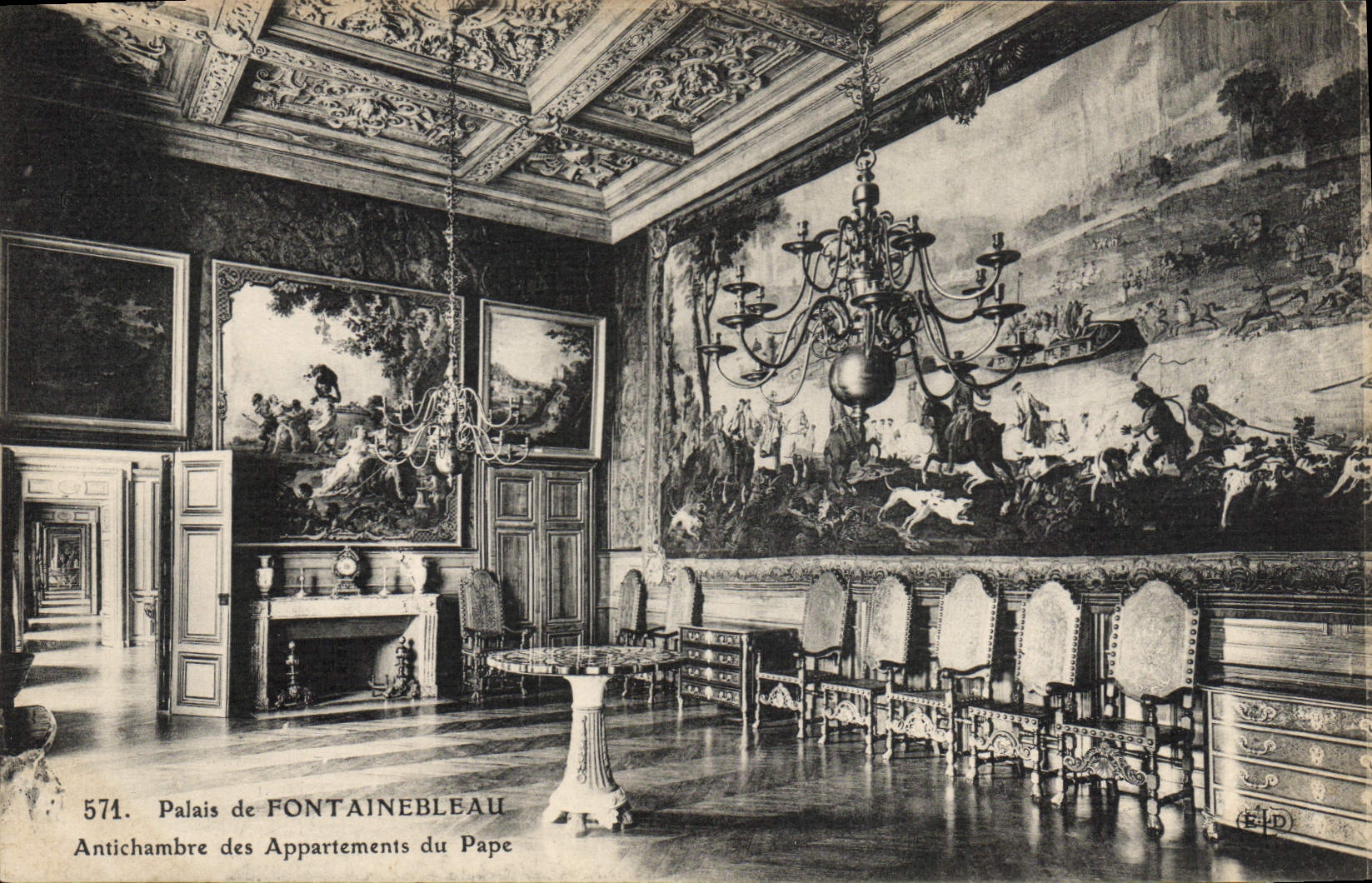 Palais de FONTAINEBLEAU — Antichambre des Appartements du Pape — Éditeur ELD, n° 574