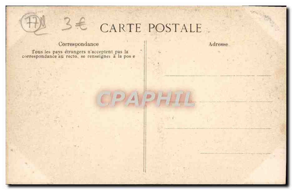 Palais de FONTAINEBLEAU — Antichambre des Appartements du Pape — Éditeur ELD, n° 574 — Verso