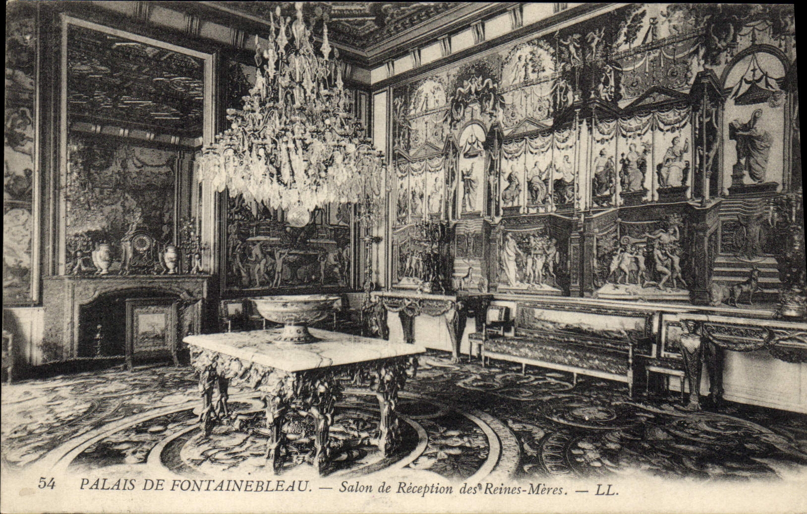 Palais de Fontainebleau — Salon de Réception des Reines-Mères — LL. — N° 54