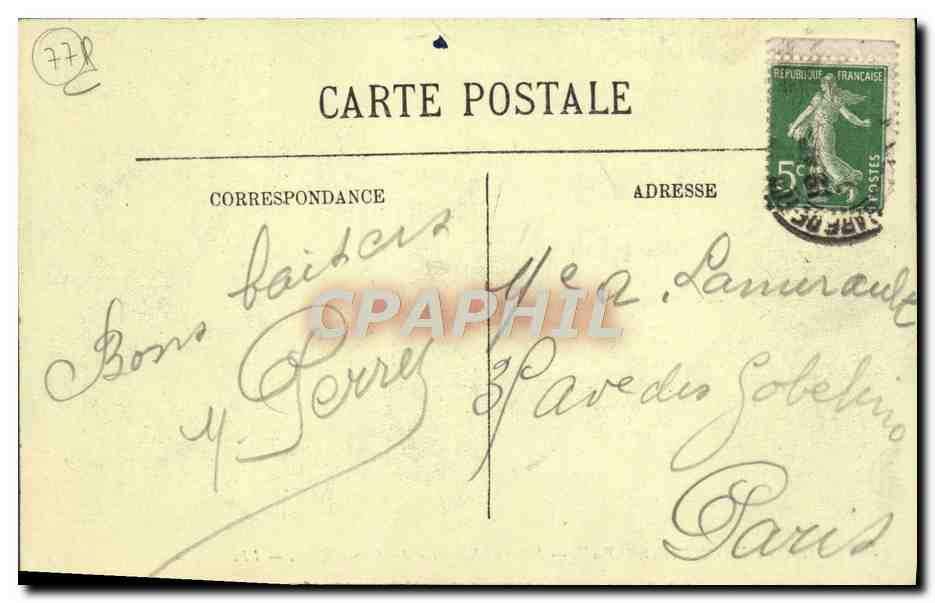 Palais de Fontainebleau — Salon de Réception des Reines-Mères — LL. — N° 54 — Verso