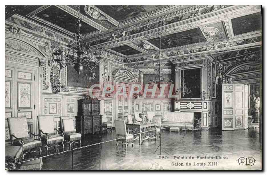 Palacio de Fontainebleau — Salón de Luis XIII — Editor ELD, n° 560