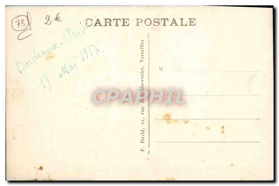 CPA Versailles Grandes eaux Grotte d'Apollon  — Verso