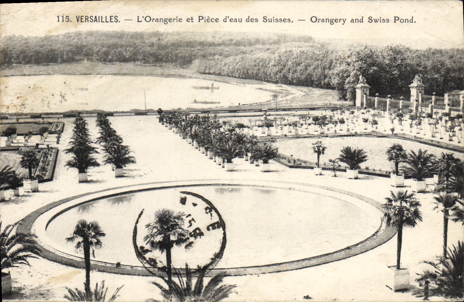 CPA Palais De Versailles L'Orangerie et Piece d'eau des Suisses