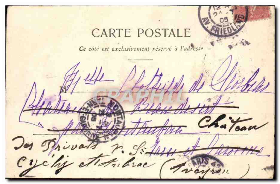 CPA Paris Avenue du Bois de Boulogne — Rückseite