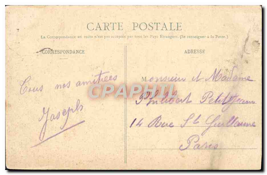 CPA Versailles Le Chateau Grand Trianon Voiture de gala du Tsar Nicolas II Russie Russia — Verso