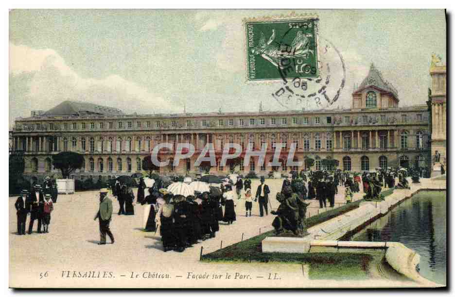 Versailles - Le Château - Façade sur le Parc - L.L.