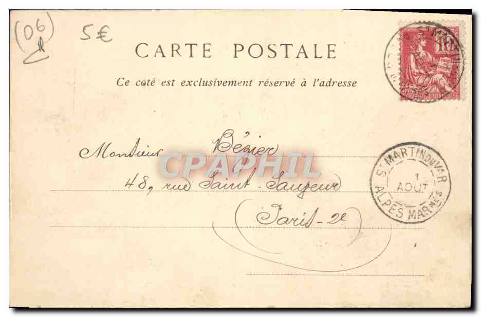 CPA Ligne Du Sud Les Gorges Du Cians — Rückseite