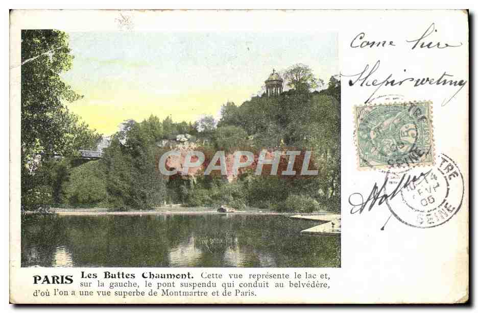 CPA Paris Les Buttes Chaumont 