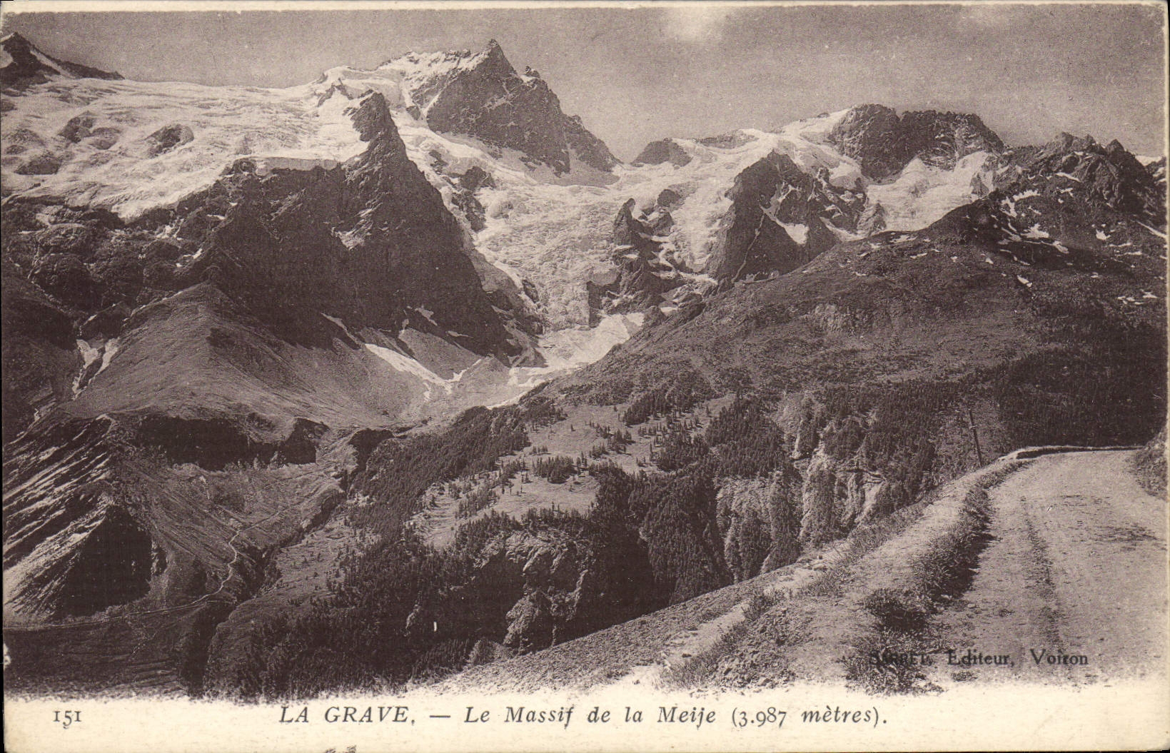 LA GRAVE — Le Massif de la Meije (3.987 mètres) — Éditeur Voiton
