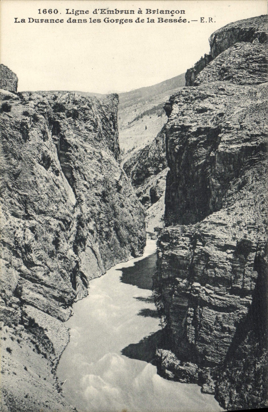 La Durance dans les Gorges de la Bessée — E.R.