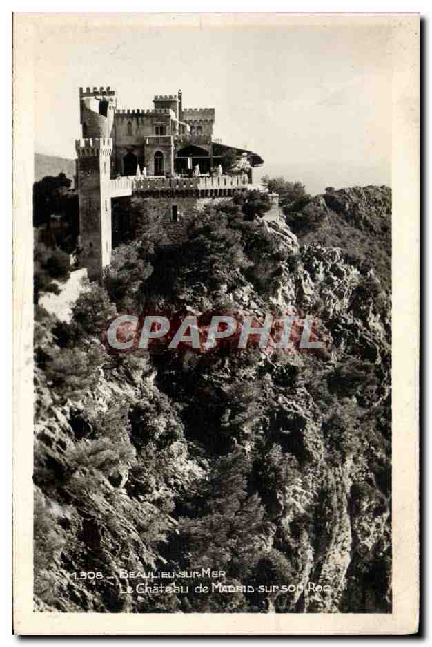 CPM Beaulieu Sur Mer Le Chateau De Madrid Sur Son Roc