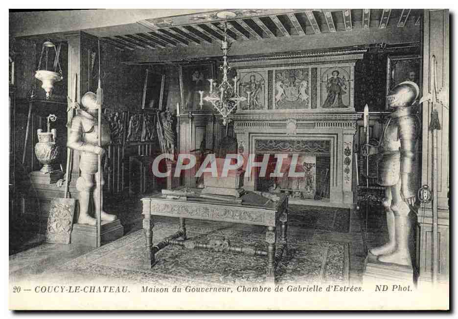Coucy-le-Château — Maison du Gouverneur, Chambre de Gabrielle d'Estrées — ND Phot.
