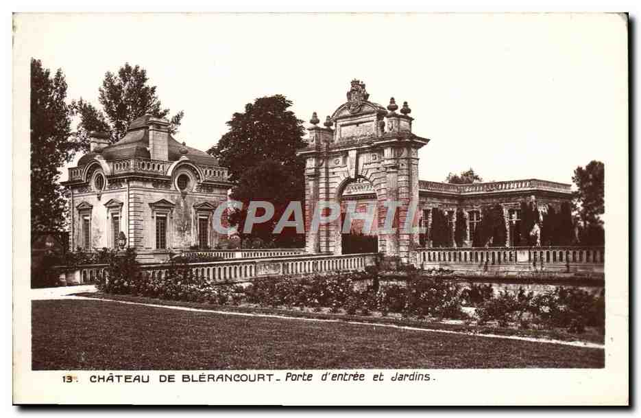 Château de Blérancourt — Porte d'entrée et Jardins — CPAPHIL