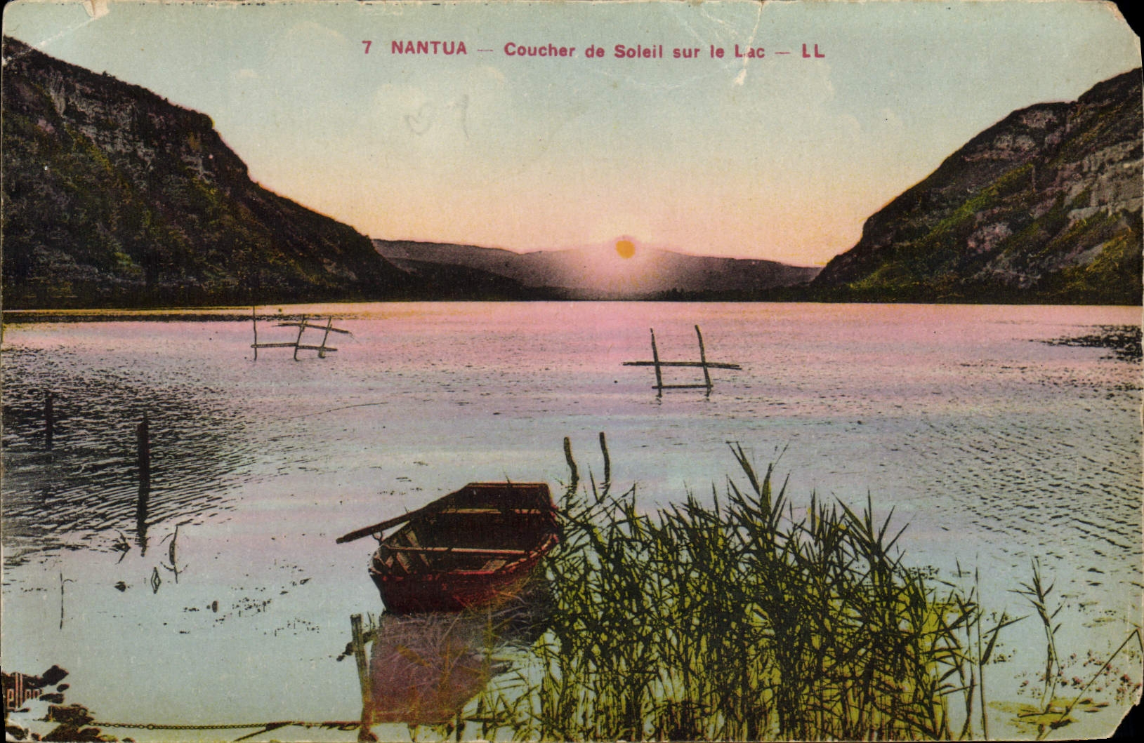 CPA Nantua Coucher De Soleil Sur Le Lac